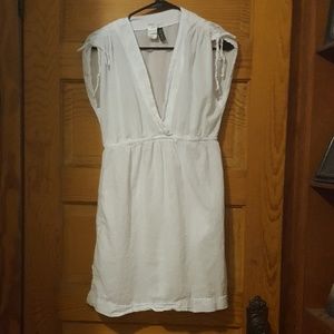 Lauren S white cotton beach cover up